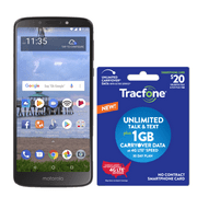 Tracfone Motorola E5 and Prepaid Plan Bundle