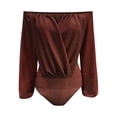 thumbnail image 4 of Babysbule Women's Summer Fashion Overall Jumpsuit Long Sleeve Shoulder Pleated Jumpsuit Trousers, 4 of 6