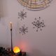thumbnail image 3 of Zeckos Mid-Century Modern Style Black and Silver Metal Jeweled Atomic Starburst Juego de 3 para colgar en la pared Zeckos DW72185, 3 of 4