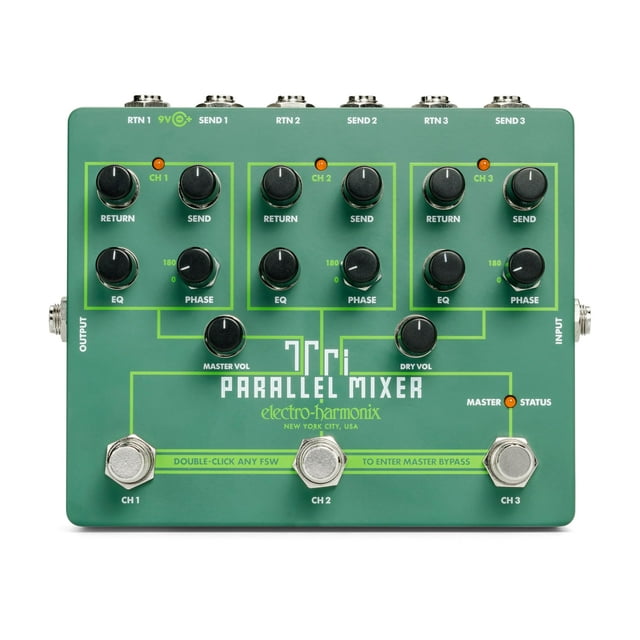 Pedal mezclador/conmutador Effects Loop Mezclador triparalelo Electro-Harmonix
