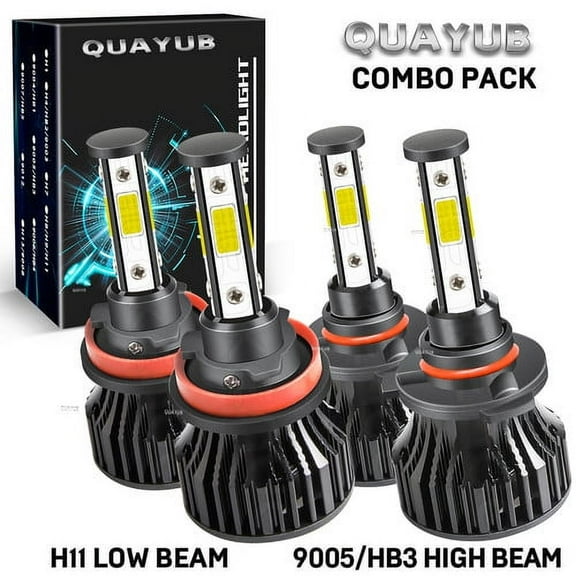 For 2010 2011 2012 2013 MAZDA 3 - 4X 6K LED Headlight Bulbs High Low Beam Kit