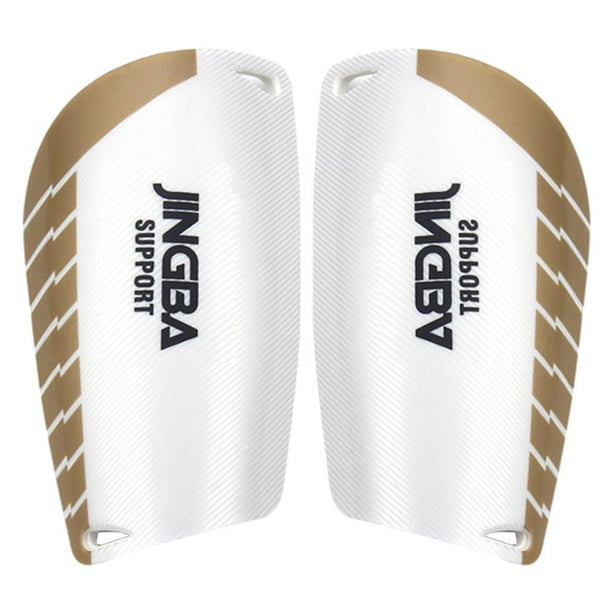 Espinilleras para fútbol, fútbol, espinilleras, protector de pantorrillas, equipo de protección para adultos. Blanco L