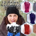 thumbnail image 6 of Yacht & Smith Value Pack of Unisex Warm Winter Fleece Gloves, Many Colors,, 6 of 7