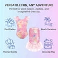 thumbnail image 5 of Girls 2pcs Fish Tail Skirt Swimwear Cosplay Swimsuit Scale Print Swim Top Bathing Suit Kids Girls 4Y, 5 of 9
