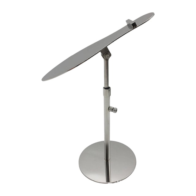 DimyFew Shoe Rack Riser Shelf Modern Holder Anti Slip Steel Stand for High Heels Shop Sandals Countertop Silver