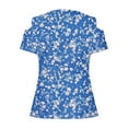 thumbnail image 4 of Yuwull Womens Summer Tops Plus Size Tops For Women Women'S New Short-Sleeved Off-The-Shoulder Cutout Casual Printed Summer Tops For Women On ClearanceL, 4 of 5