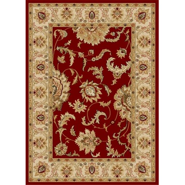 Radici 1621-1731-RED Como Rectangular Red Transitional Italy Area Rug- 5 ft. 5 in. W x 7 ft. 7 in. H