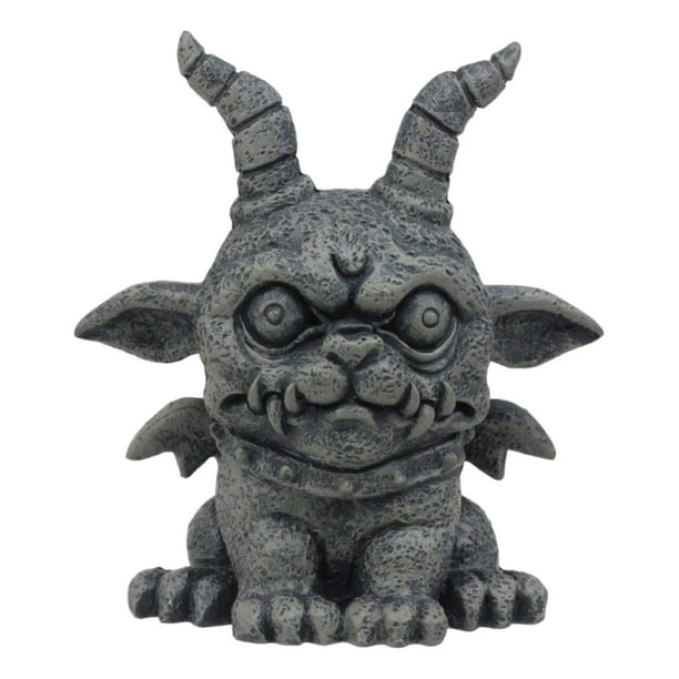 Ebros Gothic Horned Bulldog Gargoyle Agamon Figurine Small Fantasy