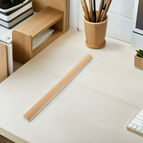Pretyzoom 2Pcs Kraft Mailing Tubes with Caps for Artwork and Poster Shipping
