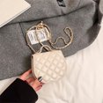 thumbnail image 4 of Bolso Emparejamiento Diamantes Hombro Acolchado Mujeres Con Cadena PU Cuero Damas Bolsas Diarias, 4 of 9