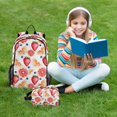 thumbnail image 7 of ALAZA Orange Strawberry School Backpack Lunch Box Set Student Bookbag, 7 of 7