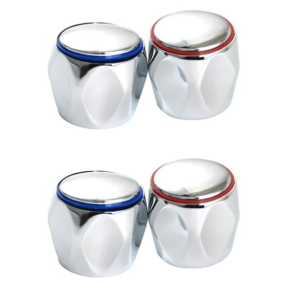 2 Sets Faucet Spray Head Hand Wheel Hot and Cold Faucet Handle Replacement Parts