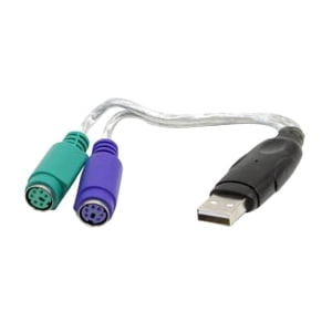 Usb Ps2 Cordless Desktop - SABRENT USB TO DUAL PS/2 CABLE ACTIVE CONVERTER BARCODE SCANNER