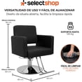 thumbnail image 2 of Silla de Barberia Cuadrada Sillon para Estetica Cómodo Reclinable Giratorio Hidraulico Silla Barbero Peluquería Estilista Estética Barber de 61 * 91 * 88 Negra, 2 of 7