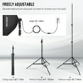 thumbnail image 5 of Neewer NK200 700W Softbox Kit (2-Pack) - 5700K LED Bulbs, 24x24", w/E26 Sockets, UL Certified, 5 of 9