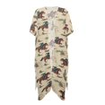 thumbnail image 4 of Xoenoiee Horse Cactus Print Women's Swimsuit Cover Up Shirt Half Sleeve Bathing Suit Coverups Summer Kimono Cardigan Beach Cover Ups, 4 of 7