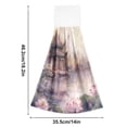 thumbnail image 3 of BZSMCE Hanging Hand Towels Fashion Pavilion Lotus Flowers Water Pattern 2-Pack - Velcro Style Bathroom Kitchen Towels, 3 of 7