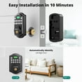 thumbnail image 5 of Keyless Entry Door Lock, Electronic Keypad Deadbolt, Keyed Entry, Auto Lock, Anti-Peeking Password, Easy Installation Design, Black, 5 of 8