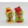 thumbnail image 3 of Ceramic African American Ladies Salt and Pepper Shakers Yellow Red, 3 of 5