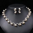 thumbnail image 1 of 43cm-collier De Perles Boucles D'oreilles Deux Pices Femmes Lger Luxe Niche Cent Chane De Jumper Assortie Chane De Clavicule Alliage, 1 of 4