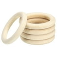 thumbnail image 1 of Unique Bargains 100mm Wooden Rings for Crafts, 5 Pack Natural Wood Rings Unfinished Wood Loop Circle, 1 of 8