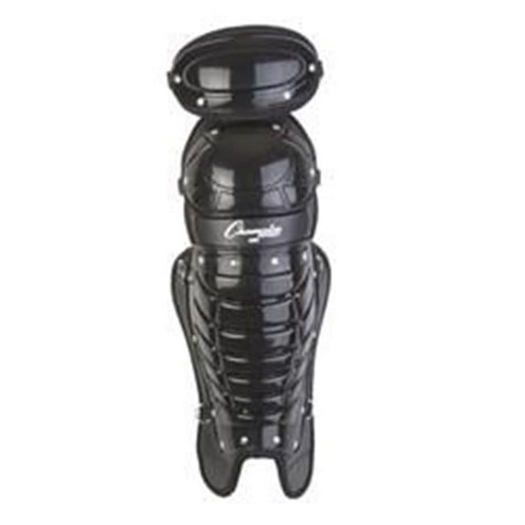 Champion Sports  16.5 in. Double Knee Umpire Leg Guard with Wings, Black