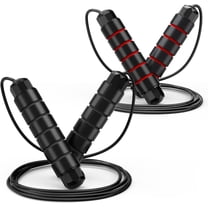 Nvzi-a 2pcs Jump Rope, Tangle-Free Rapid Speed Jumping Rope Cable with Ball Bearings for Women, Men, and Kids, Adjustable Steel Jump Rope Workout with Handles for Fitness, Home Exercise & Slim Body