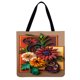 thumbnail image 2 of Bolso de compras de hombro Likrtyny Estampado de flores naranjas 40 * 40 cm, 2 of 3
