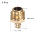 thumbnail image 2 of Uxcell Brass Straight Hydraulic Grease Fitting Accessories M14 x 1.5mm Thread 5 Pack, 2 of 5