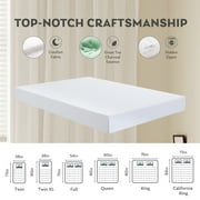 MLILY Ego White 8 inch Memory Foam Mattress, Twin Size Mattress in a Box, Medium Firm