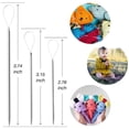 thumbnail image 6 of Spatiy 9pcs Aluminum Bent Tip Tapestry Color Metal Eye Big Eye Sewing Metal for DIY Knitting Crochet, 6 of 7
