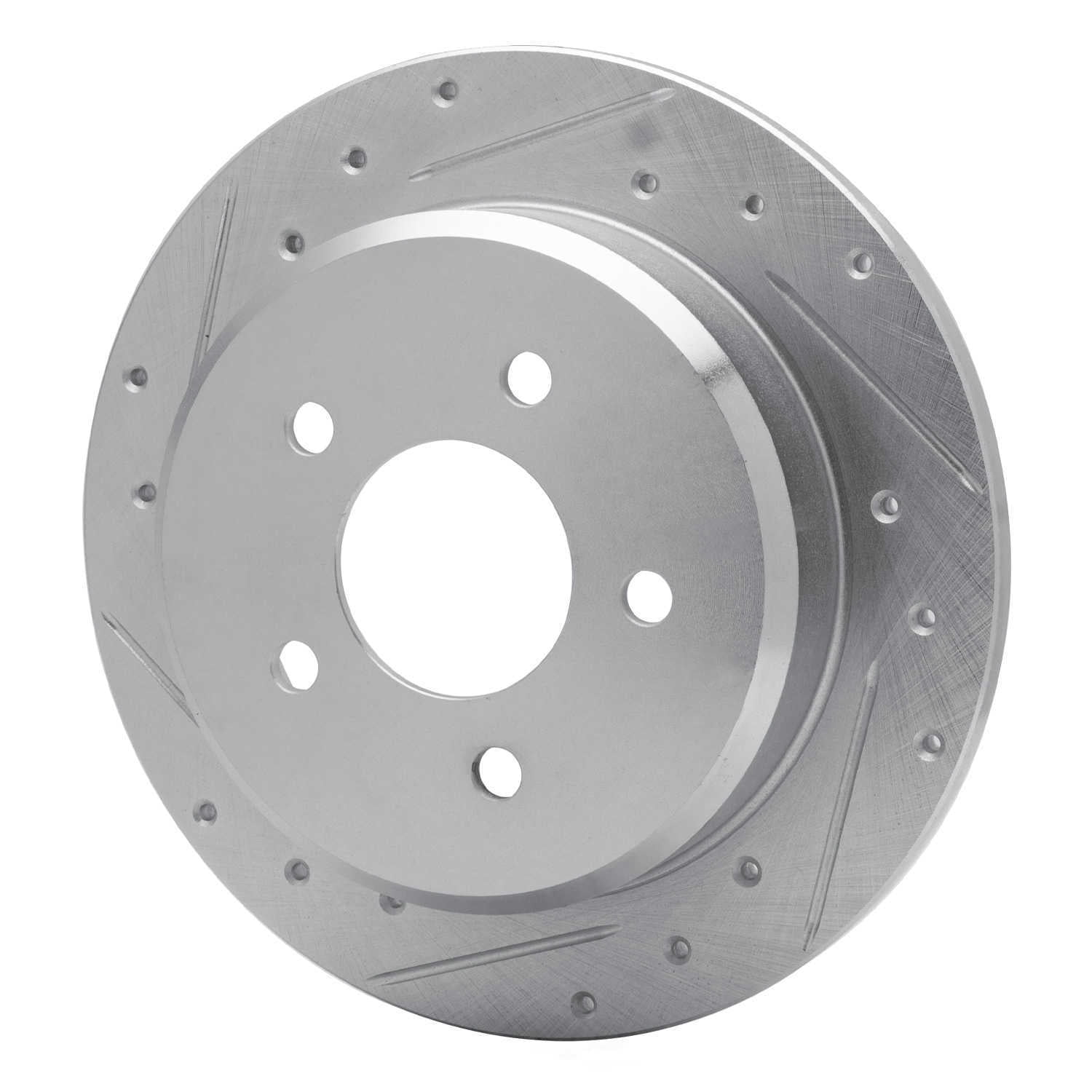 Dynamic Friction Company 631-56015L DFC Brake Rotor - Drilled And Slotted - Silver