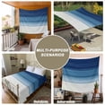 thumbnail image 6 of Navy Blue Ombre Large Tapestry for Bedroom Wall Hanging Tapestry,Modern Abstract Art Blue White Striped Ceiling Backdrop Tapestries Poster Blanket Wall Decor for Teens Room Living Room 86" x 104", 6 of 8