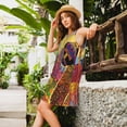 thumbnail image 2 of Fotbe Beautiful African Woman Pattern Women’s Summer Tank Midi Dress – Sleeveless A-Line Dress, Floral T-Shirt Dress, Casual Flowing Beach Sundress, 2 of 7
