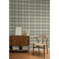 thumbnail image 5 of Seabrook Designs Dark Blue & Evergreen Dellabrooke Plaid Prepasted Wallpaper - 20.5 in. W x 33 ft. L Roll, 5 of 8