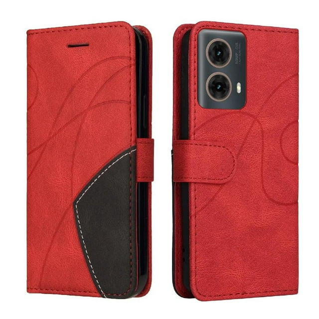 GANGXUN Flip Case for Motorola MOTO G85 5G – Leather Wallet Cover with Card Slots, Kickstand & Color Stitching Protective Folio
