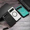 thumbnail image 5 of Premium PU Leather Case for Pixel Fold For Magsafe Wireless Charging Hard Back Cover For Google Pixel Fold G9FPL black for Pixel Fold, 5 of 5