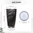 thumbnail image 4 of Fotbe Gothic Raven Portrait Pattern 20 oz Tumbler Stainless Steel Vacuum Insulated Coffee Ice Cup Double Wall Travel Flask Leak-proof Coffee Cup-Straw Three-piece Set, 4 of 8