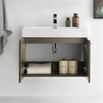thumbnail image 4 of Fresca Vista 30" Gray Oak Wall Hung Modern Bathroom Cabinet w/ Integrated Sink, 4 of 5