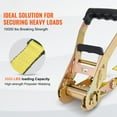 thumbnail image 2 of VEVOR 10 Pack Ratchet Tie Down Straps 10000 lbs 2" x 30' Heavy Duty for Cargo, 2 of 9