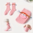 thumbnail image 6 of Cute Cartoon Big Mouth Crew Socks, Colorful Braided Rope Funny Face Casual Cotton Socks, Comfort Soft Daily Wear Mid Calf Socks for Women, 6 of 7