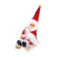thumbnail image 3 of Figura de Papá Noel Hugo Esquiando Decoración de Escritorio Rojo, 3 of 10