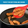 thumbnail image 4 of 2 Pcs Silicone Kitchen Cooking Utensils Sets, Wooden Handles for Nonstick Cookware, BPA freeCherry Red + Cherry Red, 4 of 6