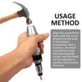 thumbnail image 2 of 13pcs Impact Screwdriver Bit Set, Hammer Screwdriver With Detachable Head, Non-slip Adjustable Handle, Wear-resistant Hammer Impact Screwdriver, 2 of 8