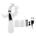 thumbnail image 1 of Fantôme gonflable blanc d'Halloween avec lumière LED colorée, décoration de jardin gonflable étanche IP44 pour jardin extérieur, prise AU 100 à 240 V, 1 of 4