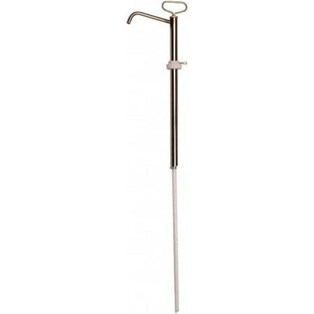 

Value Collection 3/4 Outlet Stainless Steel Hand Operated Drum Pump 8 oz per Stroke 45 OAL For Solvents Acids & Other Corrosive Chemicals