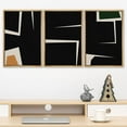 thumbnail image 2 of PixonSign Framed Canvas Print Wall Art Set Geometric Mid-Century Black Figure Collage Abstract Shapes Illustrations Modern Art Boho Decorative for Living Room, Bedroom, Office - 24"x36"x3 NATURAL, 2 of 5