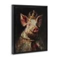 thumbnail image 2 of Stupell Industries Traditional Royal Swine Portrait Black Floating Frame Canvas Art, 25 x 31, by Svetlana Aleynikova, 2 of 8