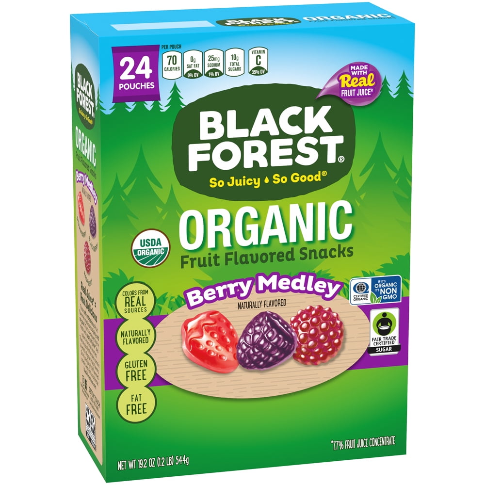 Photo 1 of Black Forest Organic Fruit Snacks Berry Medley, 0.8 oz, 24 Count EXP OCT 2021