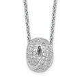 thumbnail image 6 of Auriga Fine Jewelry 925 Sterling Silver 122 Stone CZ Love Knot Necklace with 2" Ext. 20" for Women, 6 of 6